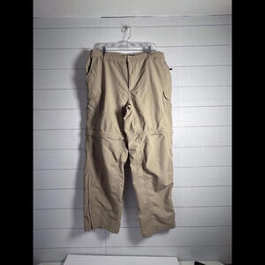 Reel Legends Convertible Fishing Outdoor Pants XL Mens Sand Color Cargo